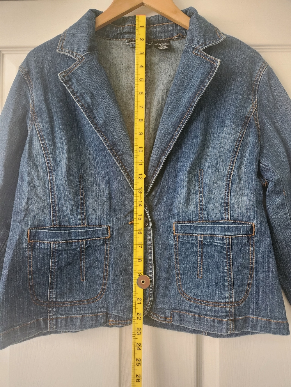 a.n.a Women's Blue Denim Blazer Jacket - Casual Tailored Style - XL - Picture 4 of 9